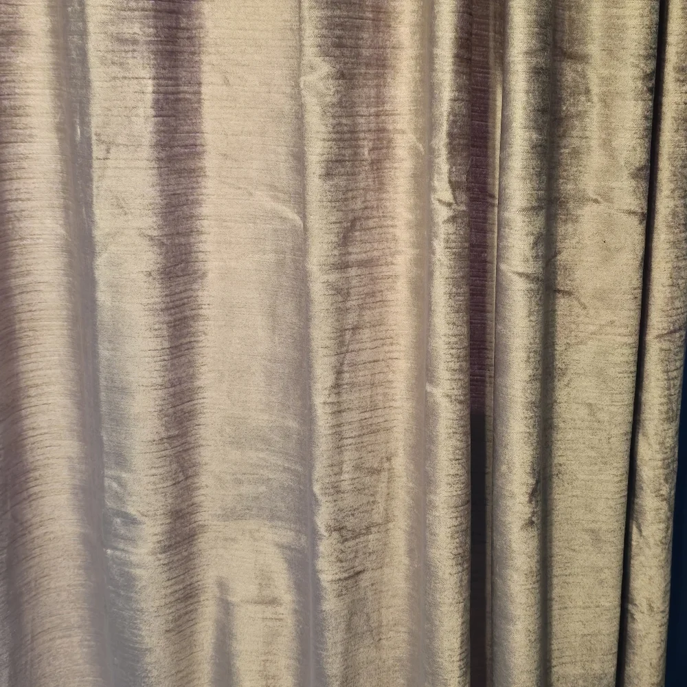 West Elm Velvet Curtain Pair - Taupe - 48 x 84